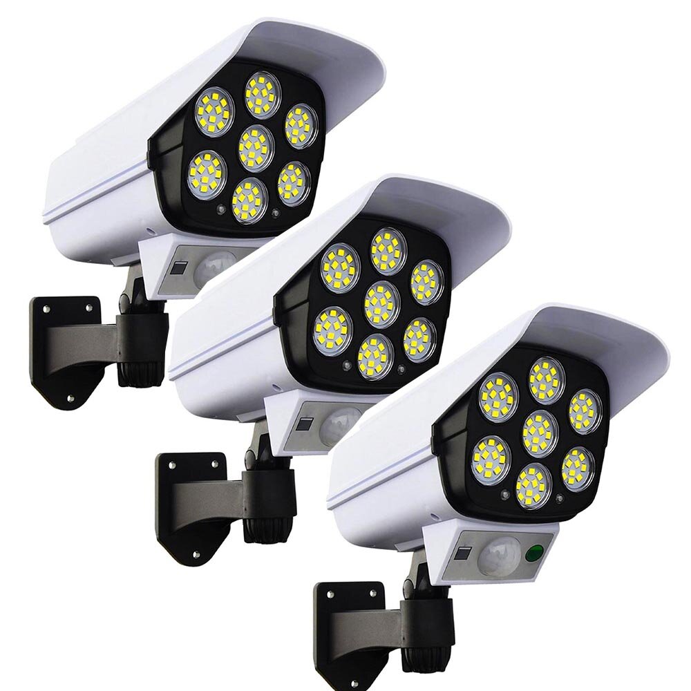 Соларно захранван LED прожектор с дизайн на охранителна камера 180W Мощност 77LED3 бр.