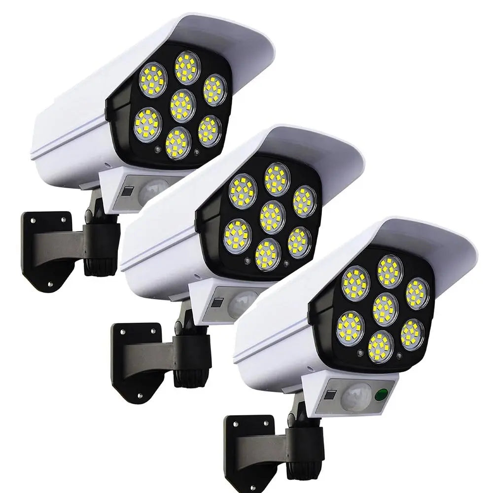 Solar-Powered LED Floodlight with Security Camera Design 180W Power 77LED3 pcs. Aventra Store
