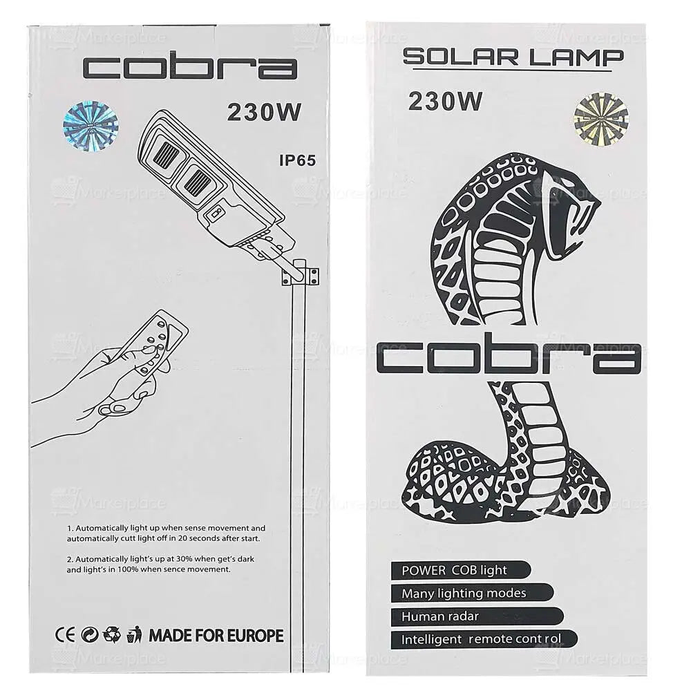3PEACES. SOLAR STREET LAMP COBRA 250W Aventra Store