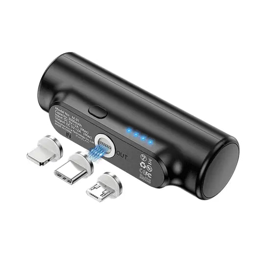 3в1 Магнитен безжичен Power Bank 3000 mAh /черен/ Aventra Store