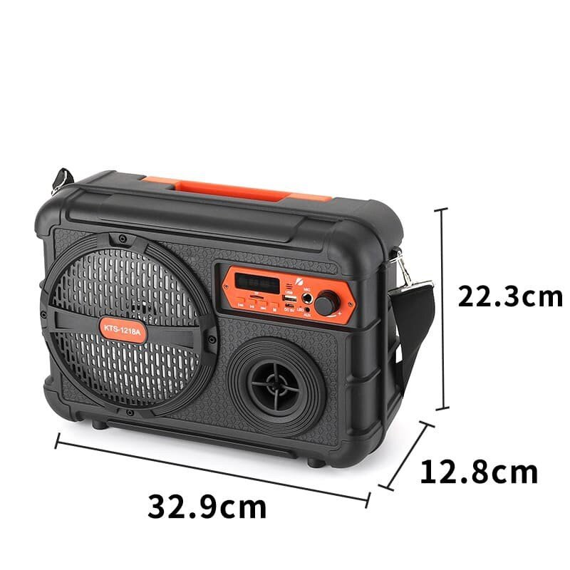 Активен Bluetooth караоке високоговорител с микрофон 6.5" KTS-1218A компактен размер