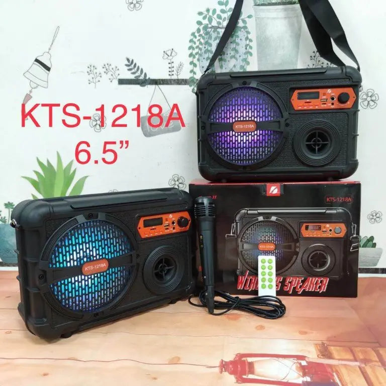 Active Bluetooth Karaoke Speaker with Microphone 6.5" KTS-1218A compact size Aventra Store