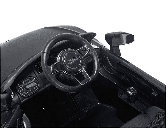 Акумулаторна кола Audi R8 Spyder, С меки гуми и кожена седалка, 12V, Paзмep 106x62x48cм., Aventra Store