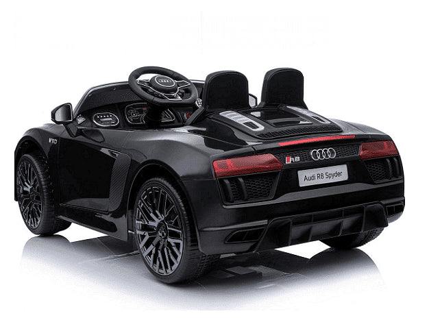 Акумулаторна кола Audi R8 Spyder, С меки гуми и кожена седалка, 12V, Paзмep 106x62x48cм., Aventra Store