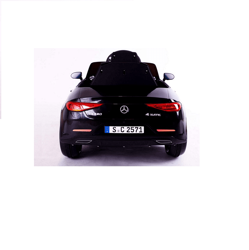 Акумулаторна кола Mercedes Benz CLS350, С кожена седалка, 12V, Черна Aventra Store