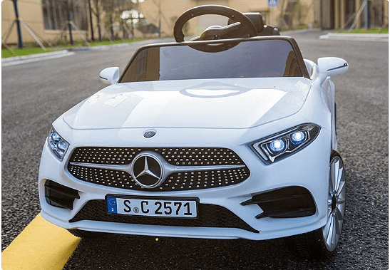 Акумулаторна кола Mercedes Benz CLS350, С кожена седалка, 12V, Черна Aventra Store