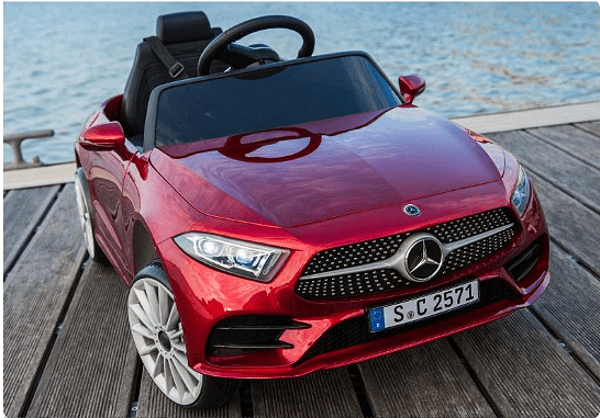 Акумулаторна кола Mercedes Benz CLS350, С кожена седалка, 12V, Черна Aventra Store