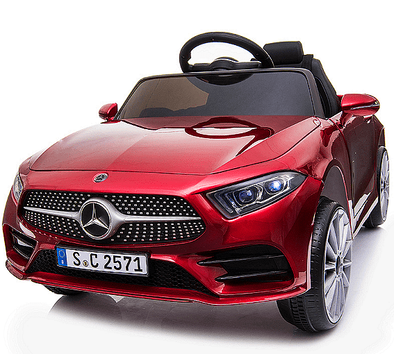 Акумулаторна кола Mercedes Benz CLS350, С кожена седалка, 12V, Черна Aventra Store
