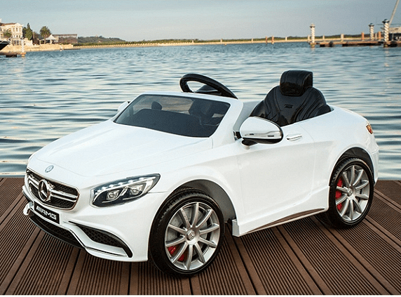 Акумулаторна кола Mercedes S63 AMG, WiFi, С кожени седалки и меки гуми, 12V Aventra Store