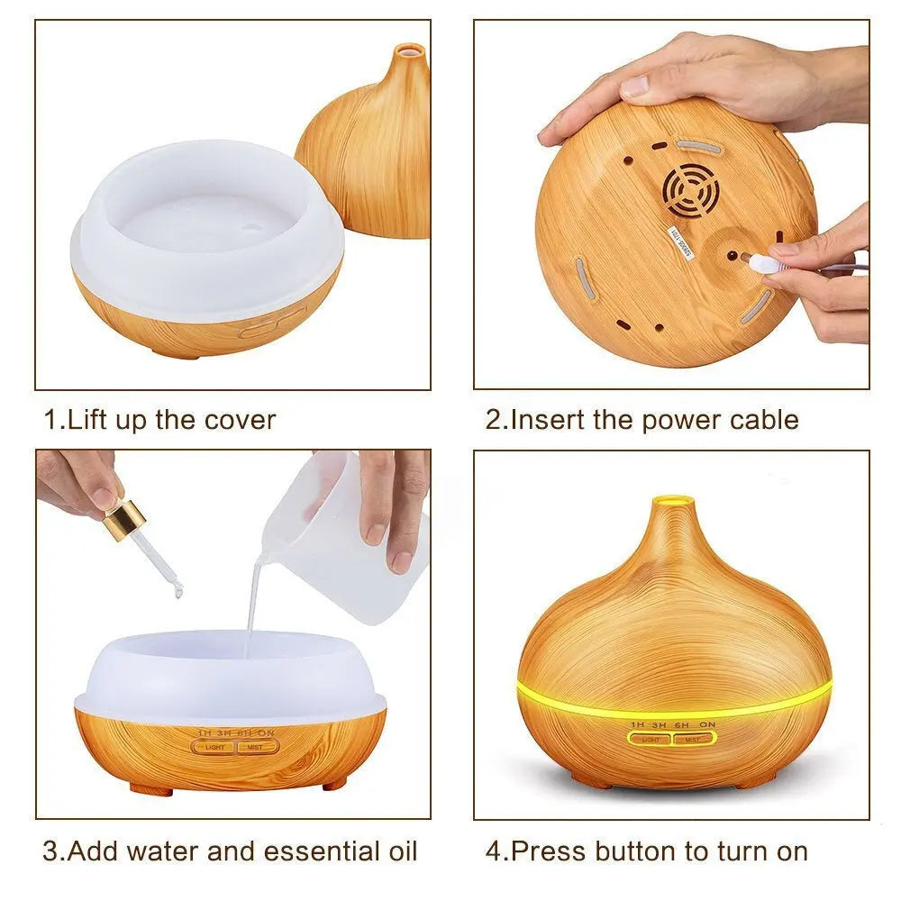Aroma humidifier for room with aromatherapy /light oak/ Aventra Store