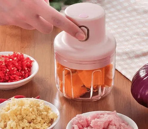 Cordless Mini Electric Vegetable Chopper, 3.7V, Capacity: 100ml/250ml, Pink Aventra Store