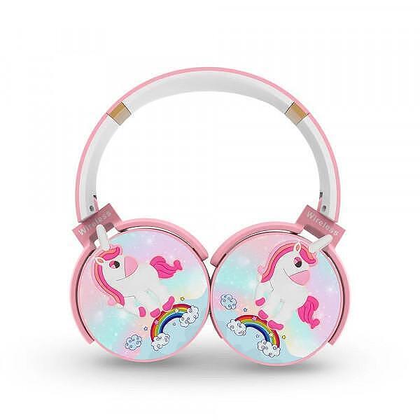 Безжични слушалки Еднорог RGB LED с микрофон
