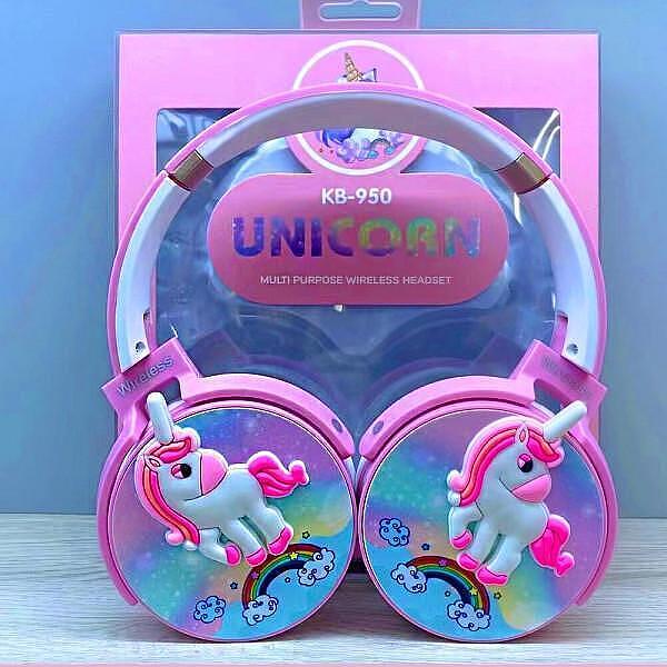 Безжични слушалки Еднорог RGB LED с микрофон