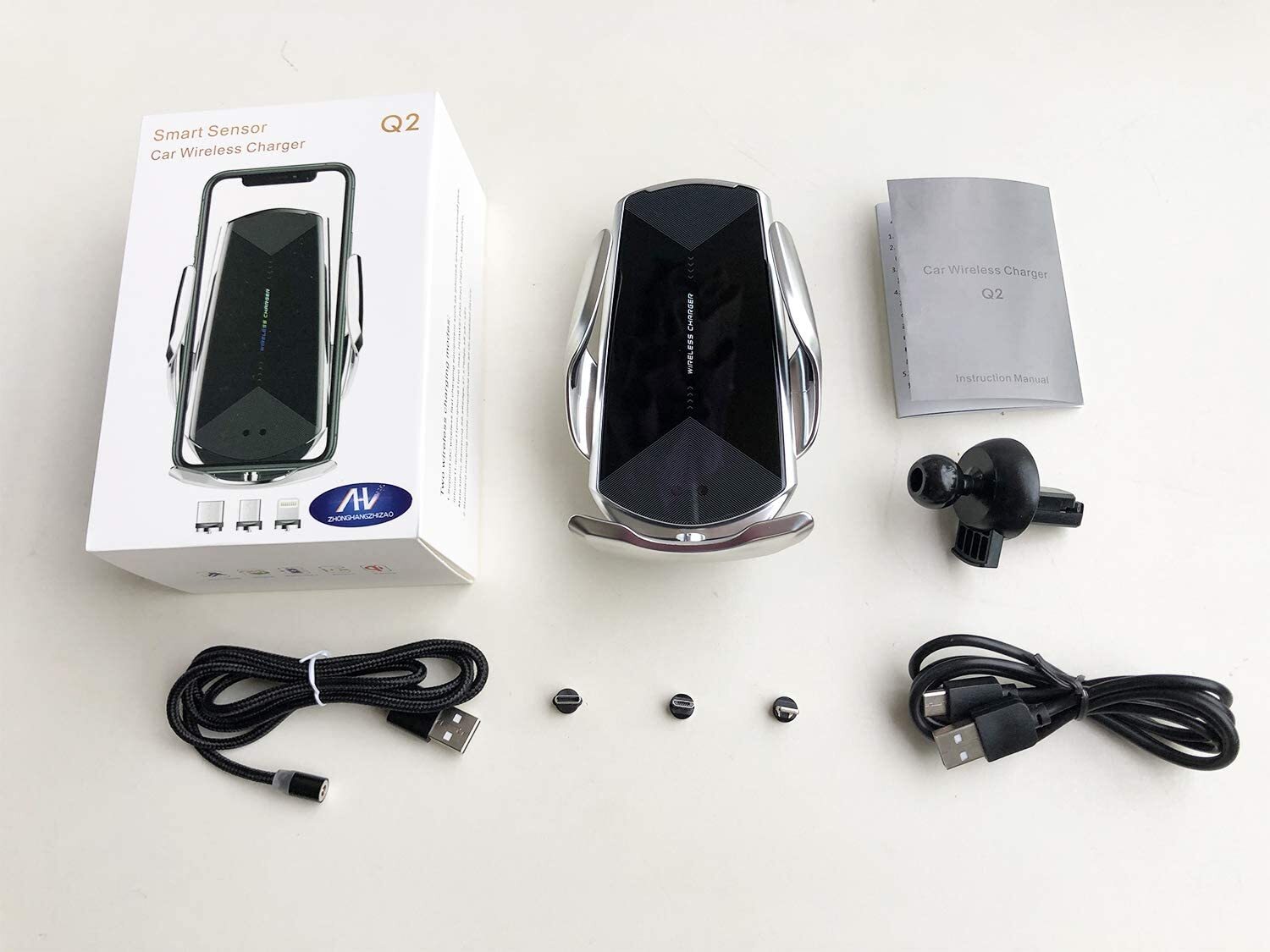 QI Wireless Q2 Fast Charge 15W Car Charger