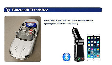 Bluetooth car charger and mp3 player, Stereo technology, Car cigarette lighter power supply Aventra Store