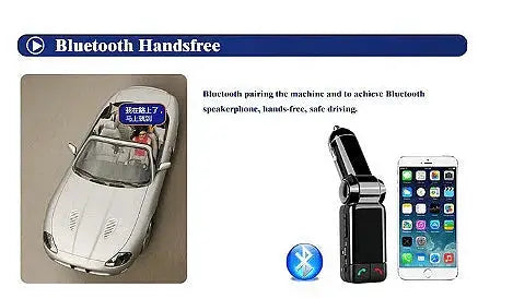 Bluetooth car charger and mp3 player, Stereo technology, Car cigarette lighter power supply Aventra Store