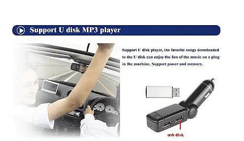 Bluetooth car charger and mp3 player, Stereo technology, Car cigarette lighter power supply Aventra Store