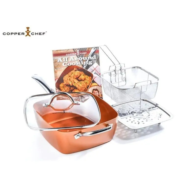 Copper Chef Pan - 6 in 1 non-stick deep frying pan Aventra Store
