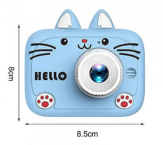 Детски цифров фотоапарат, Hello Kitty, Висококачествени снимки, Удобна дръжка Aventra Store