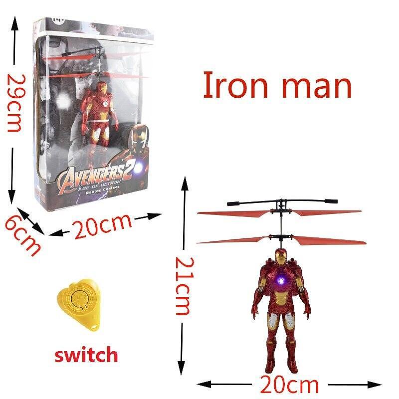 Детски RC хеликоптер Батман/Железния човек/Капитан Америка със сензор