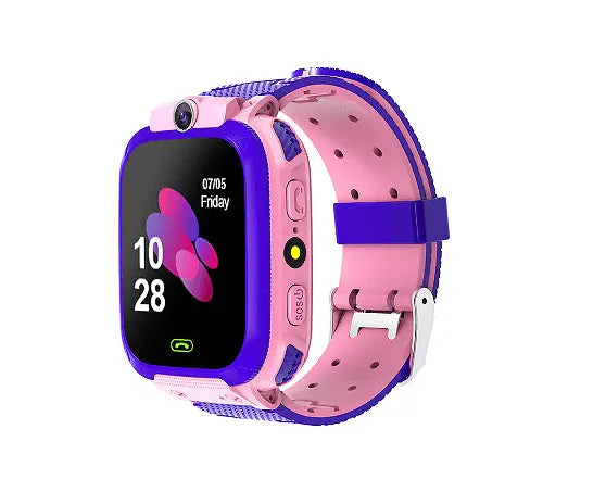 Детски смарт часовник, с GPS, SIM, Розово Лилав Aventra Store