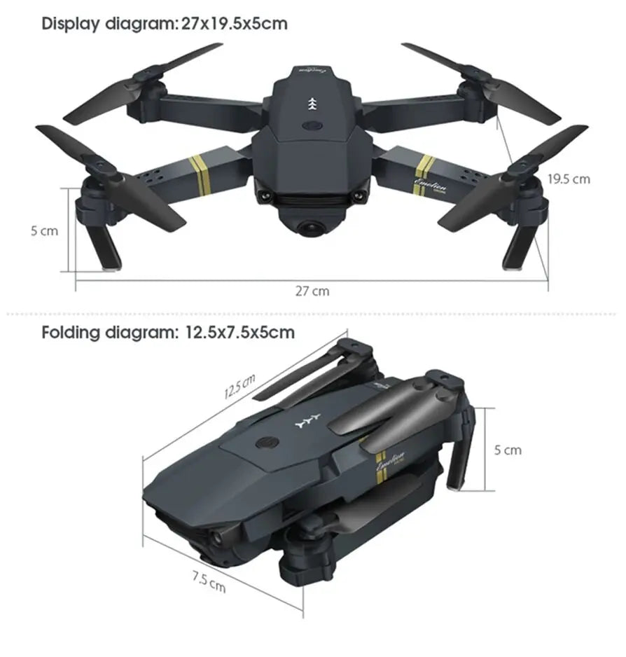 998PRO FUll HD 2mpx Wifi drone with remote and wide angle camera Aventra Store