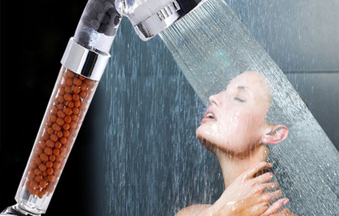 Shower handset with tourmaline and massage effect
