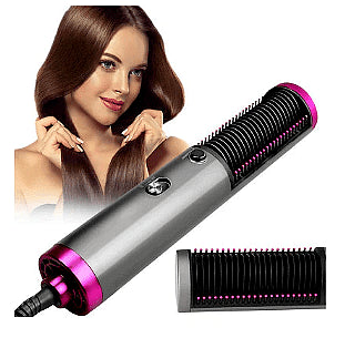 Електрическа четка за изправяне на коса, Сешоар, 3 програми, Сива