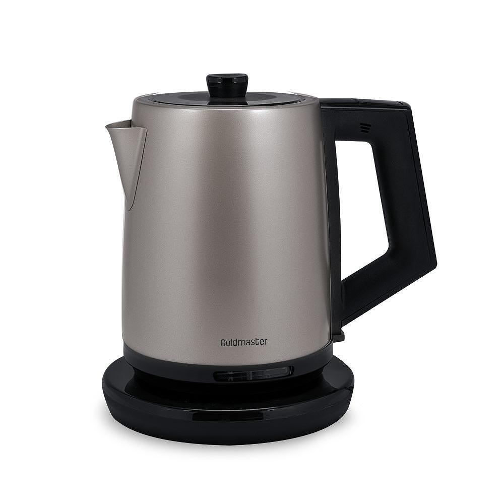 Електрическа кана, GoldMaster, 2200W, Капацитет 2л, Светещ индикатор за кипене, Инокс