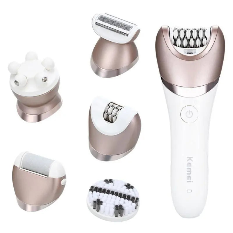 Epilator 5in1 Kemei Facial Brush, Shaver, Massager Aventra Store