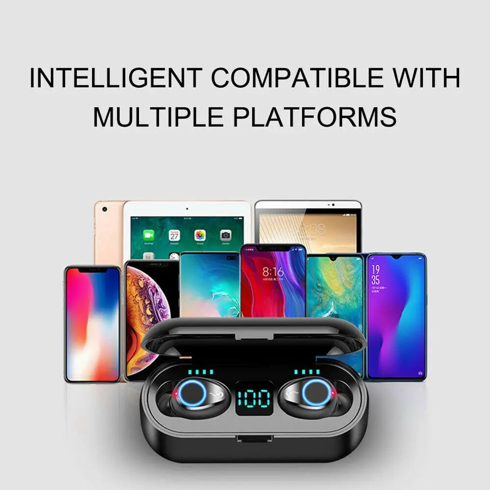 F9 TWS Спортни безжични слушалки със сензорно управление Aventra Store
