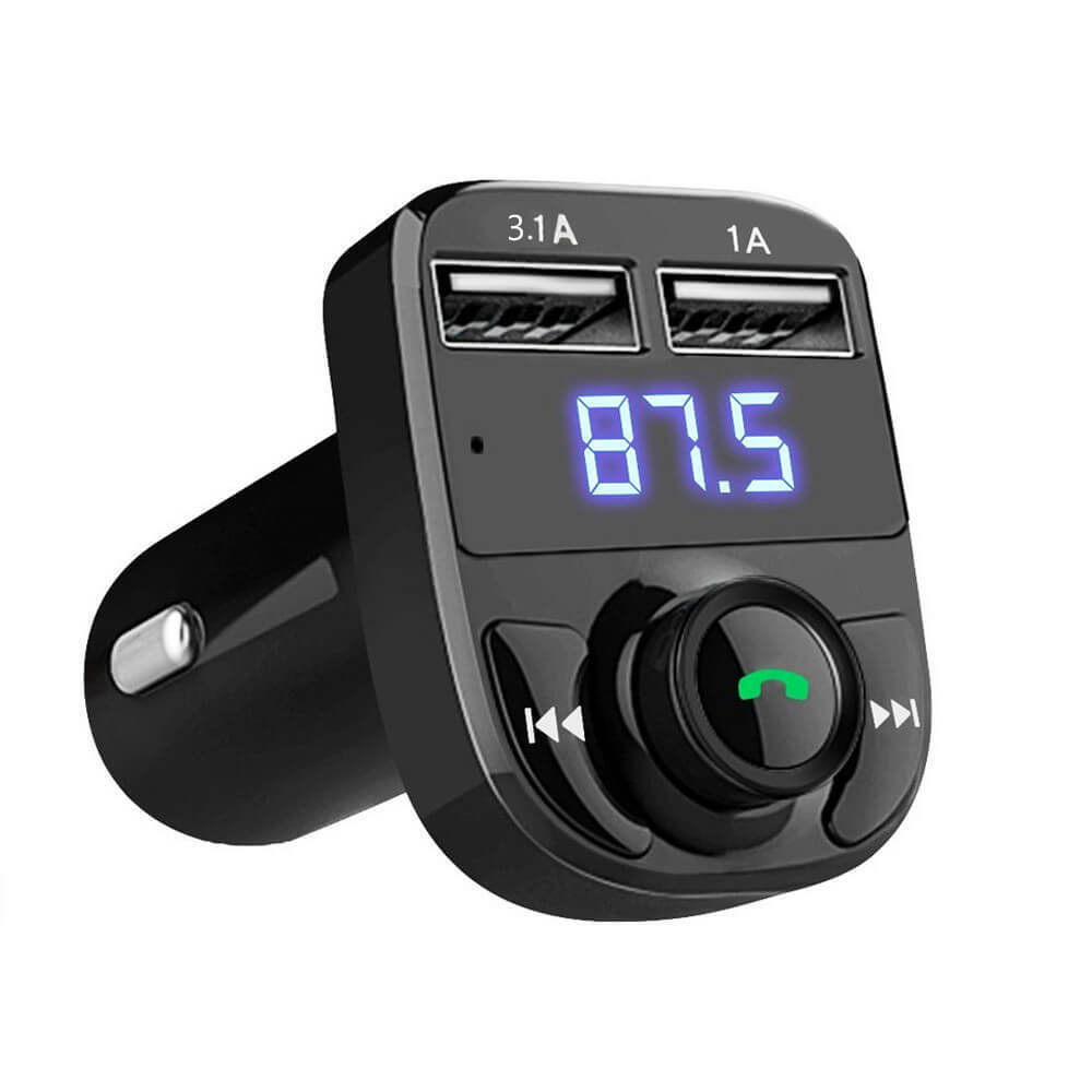 FM Трансмитер X8 - Bluetooth, USB, FM аудио предавател, MP3 плейър, Handsfree
