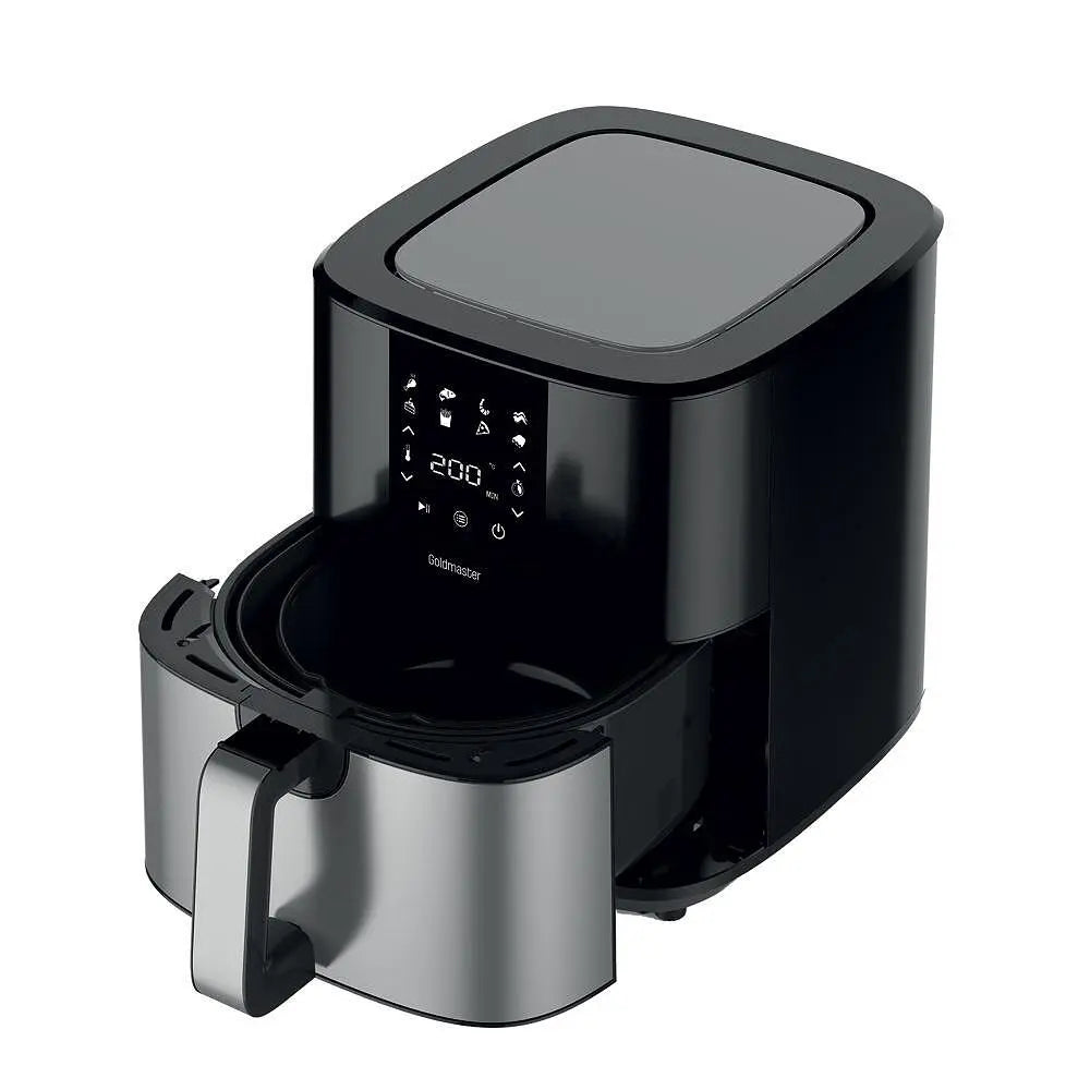 Air Fryer, GoldMaster, 7 litres, Innovative technology, Up to 200 ˚C, Mobile basket, Digital touch display, Black Aventra Store