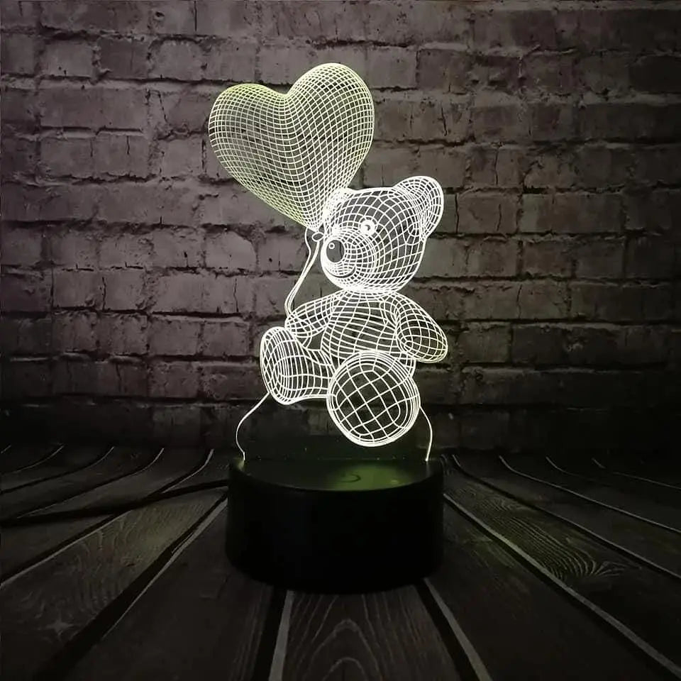 Холограмна LED 3D нощна лампа с различни форми Aventra Store