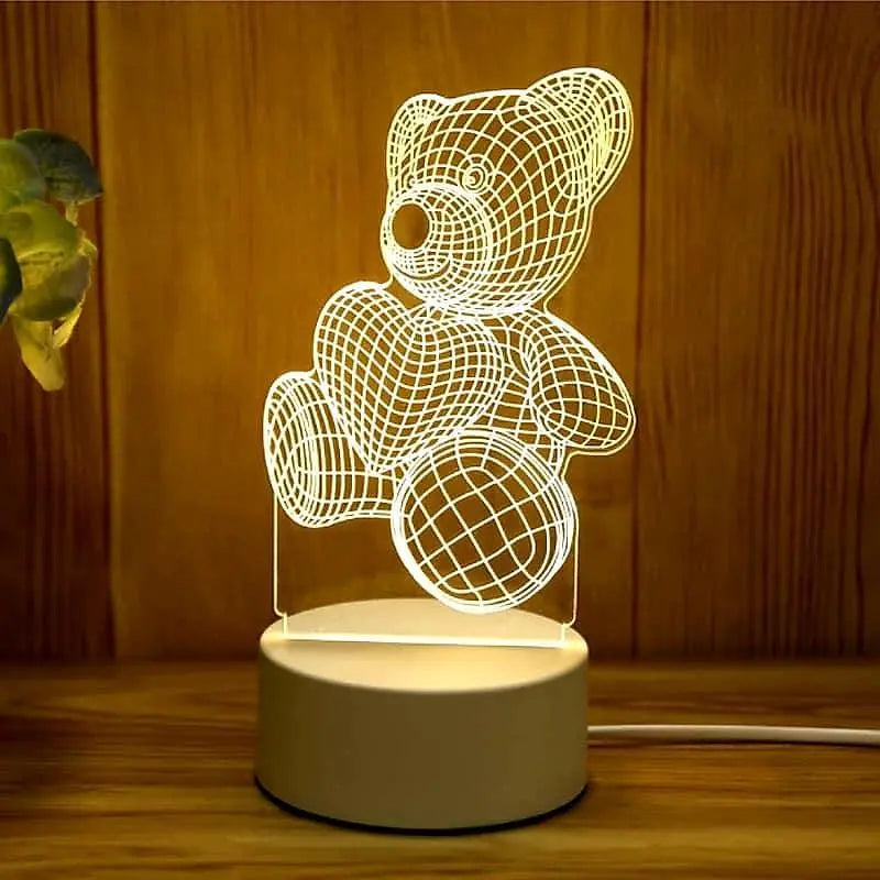 Холограмна LED 3D нощна лампа с различни форми Aventra Store
