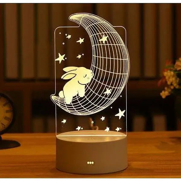 Холограмна LED 3D нощна лампа с различни форми Aventra Store