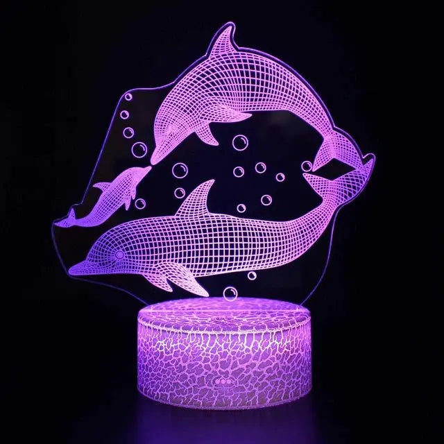 Холограмна LED 3D нощна лампа с различни форми Aventra Store