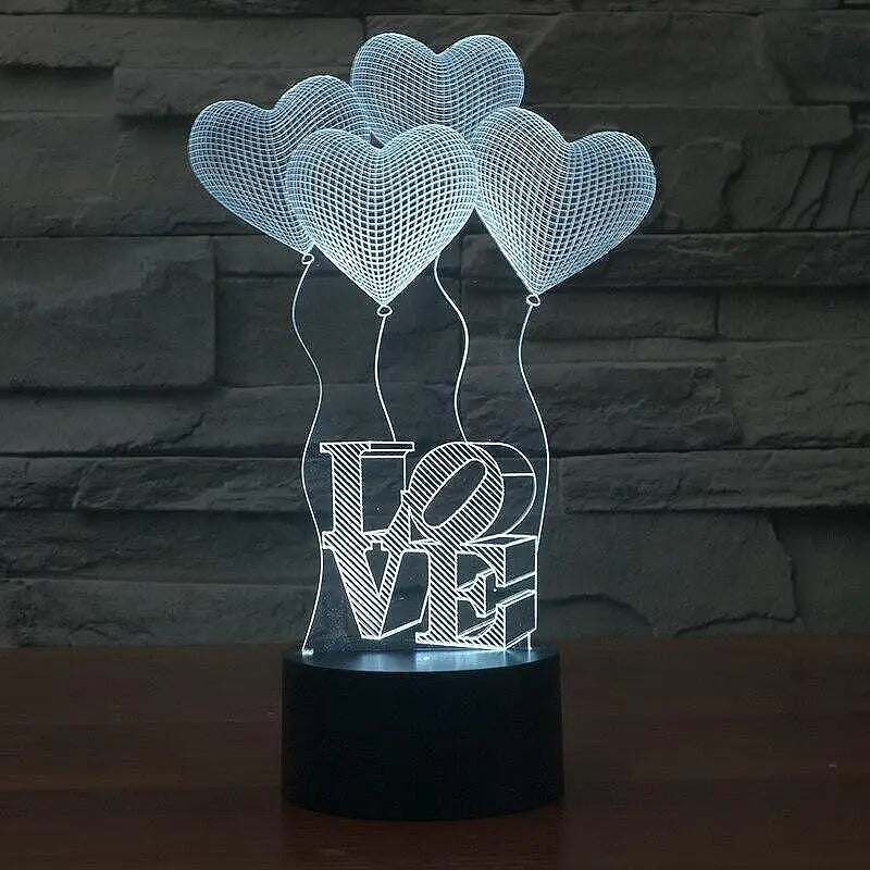 Холограмна LED 3D нощна лампа с различни форми Aventra Store