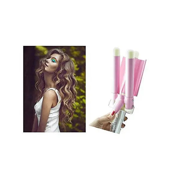 Ceramic retro hair straightener, 80-210 C, Pink Aventra Store