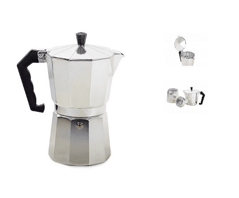 Класическа кафемашина за 9 чаши кафе, 450 мл, алуминий Aventra Store