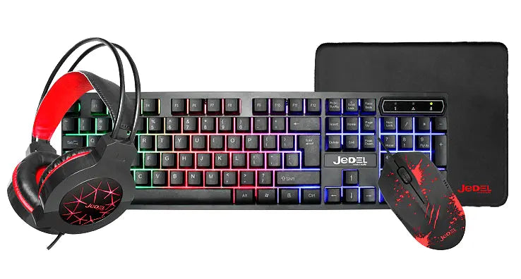 Combo 4 in 1 illuminated RGB mechanical keyboard with mouse, headphones and pad Aventra Store