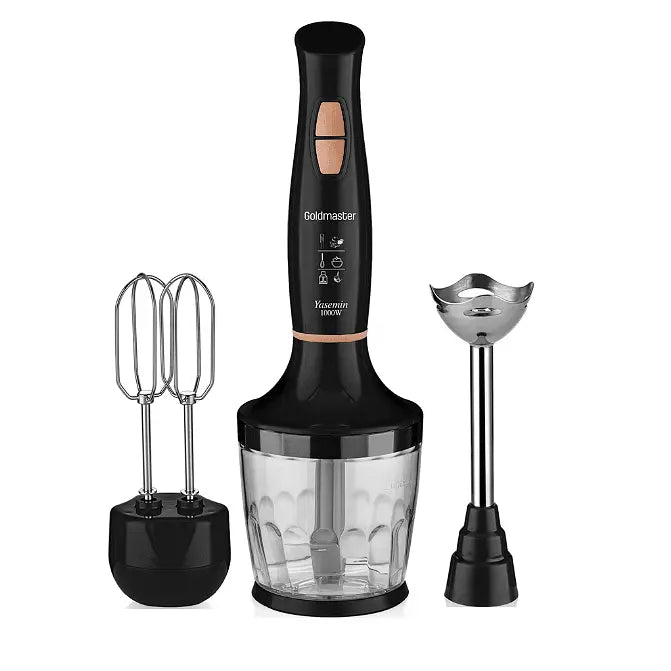 Goldmaster Yasemin 1000W , Blender, chopper and mixer functions, Non-slip base, Black Aventra Store
