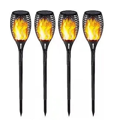 Set of LED solar lamps, Torch type with flame effect, 4 pieces Aventra Store