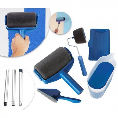 Paint roller set with tank