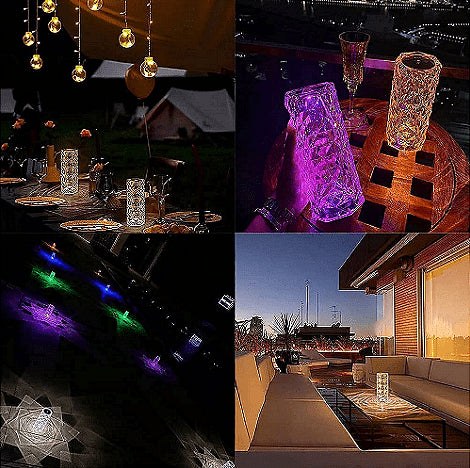 Кристална RGB лампа 6 вида яркост, Вградена батерия 2000mAh