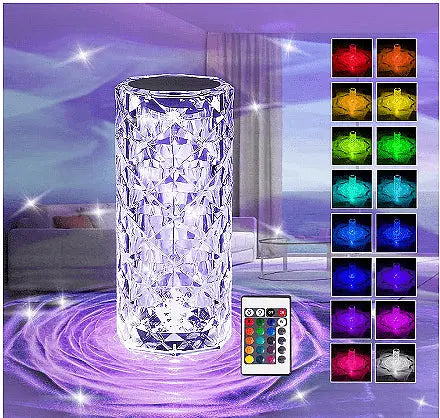 Кристална RGB лампа 6 вида яркост, Вградена батерия от 2000mAh Aventra Store