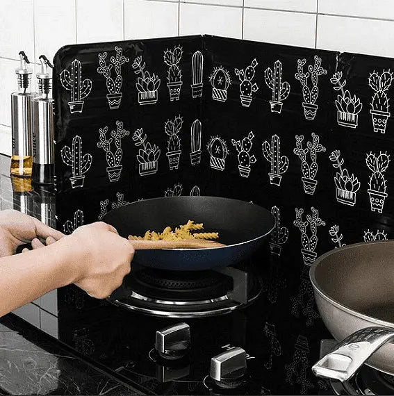 Kitchen cooking protector, Aluminium, Heat resistant, Black Aventra Store