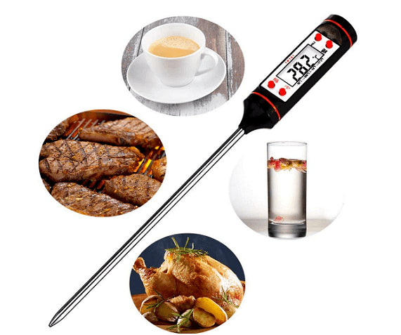 Кухненски термометър с цифров LCD дисплей, Индикатор за изтощена батерия