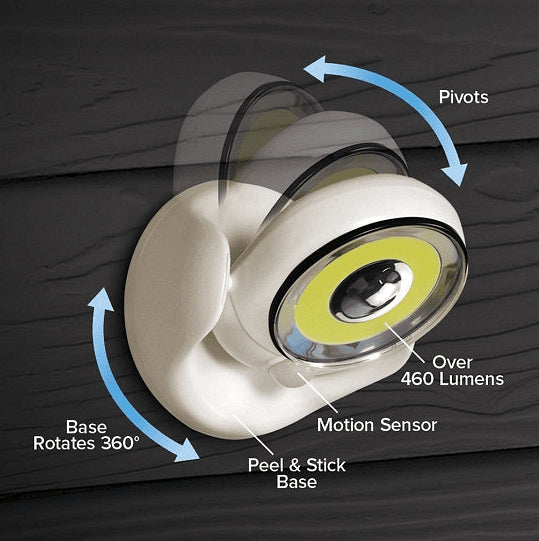 LED лампа със сензор за движение, работи на батерии