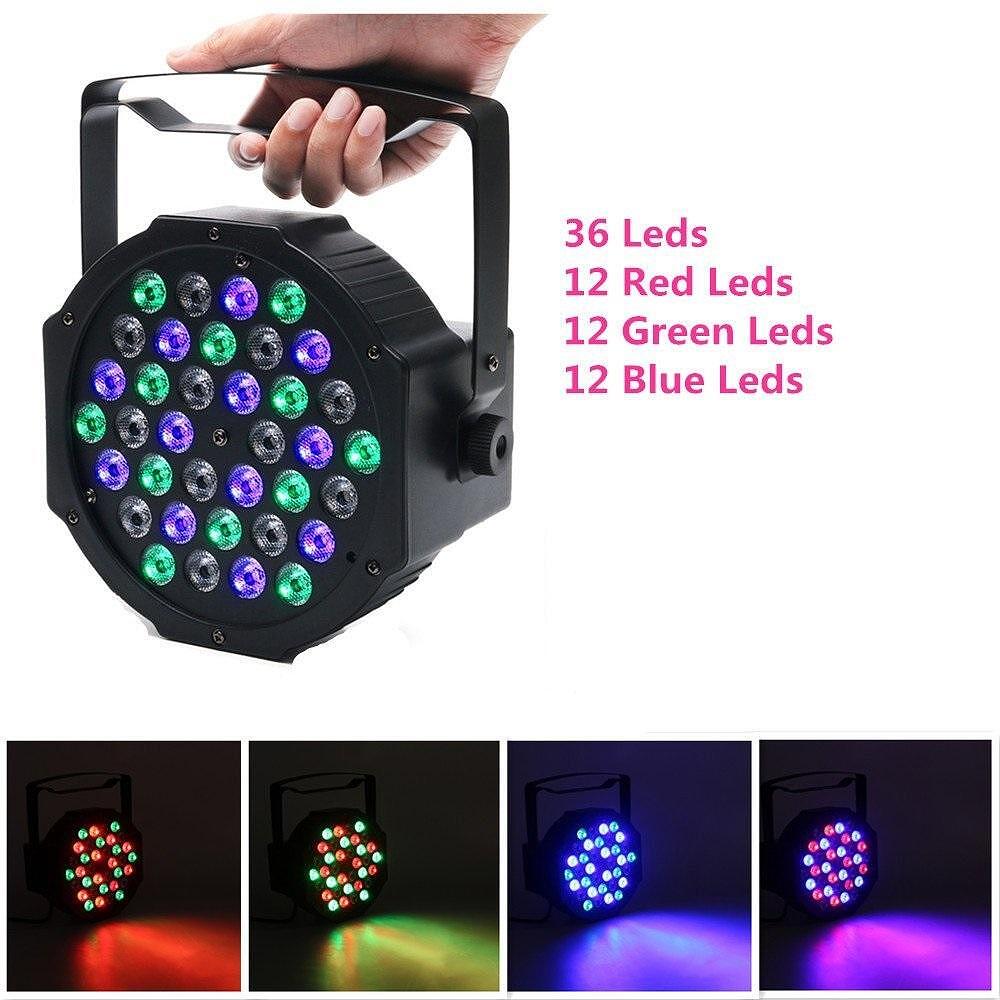 Powerful spotlight for decoration LED Mini Flat Par Light OEM, 4 modes, 36 led diodes